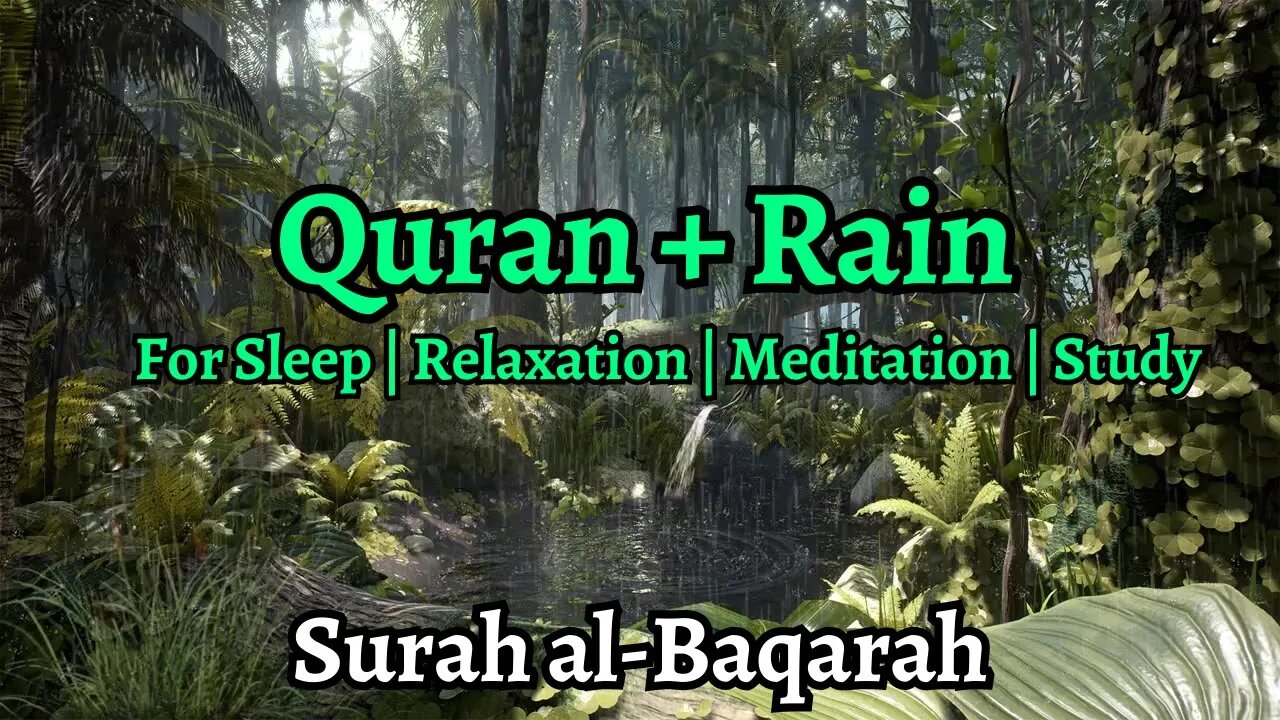 Chapter 2 - Surah al-Baqarah - Quran Rain Sounds for Relaxing, Sleep, Stress, and Study