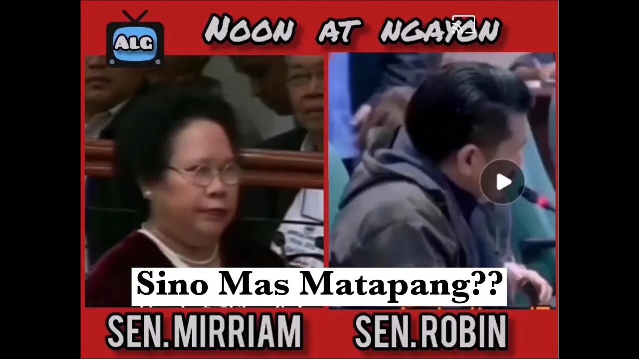 Senador Mirriam Defensor-Santiago at Senator Robin Padilla, dalawang 𝙢𝙖𝙩𝙖𝙥𝙖𝙣𝙜 𝙣𝙖 𝙨𝙚𝙣𝙖𝙙𝙤𝙧