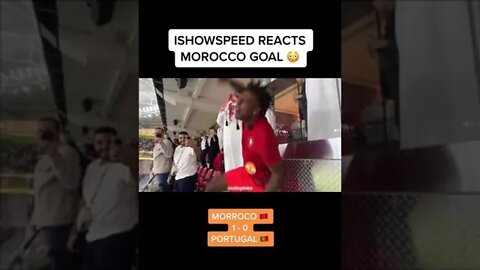 ISHOWSPEED REACTS MOROCCO GOAL VS PORTUGAL IN WORLD CUP 😭