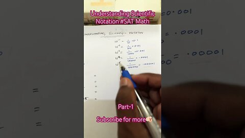 SAT concept Scientific Notation Problems #satmath #youtubeshorts