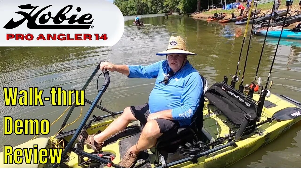 Hobie Pro Angler 14 Kayak - 360 & 180 Mirage Drives - Walk Through, Water Demo, and Unbiased Review