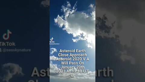 Asteroid Earth Close Approach Asteroid 2020 V A Will Pass On January 20th 2023 At 13:18 UTC #shorts