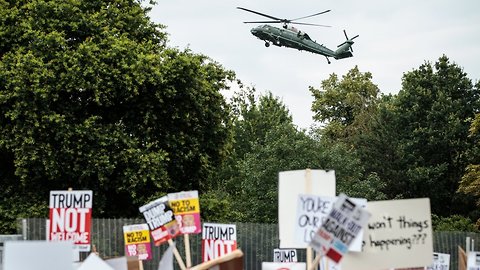 As Tens Of Thousands Brits Plan Protest, Trump Says The UK Likes Him