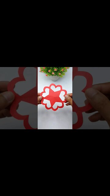 Love+Star Shape Paper Cutting Design/Paper Snowflake #shorts #viral