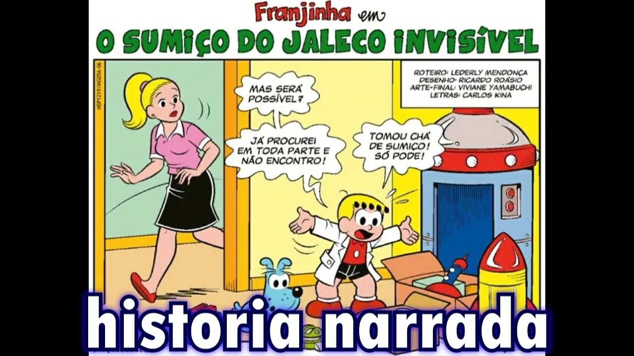 Franjinha em-O sumiço do jaleco invisível | Gibis do Rapha