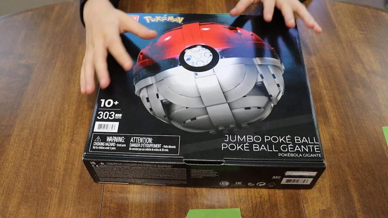 mega construx jumbo pokeball full build video with 1 hour of jazz