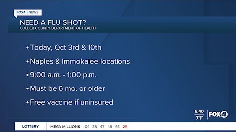 Free flue shots this weekend