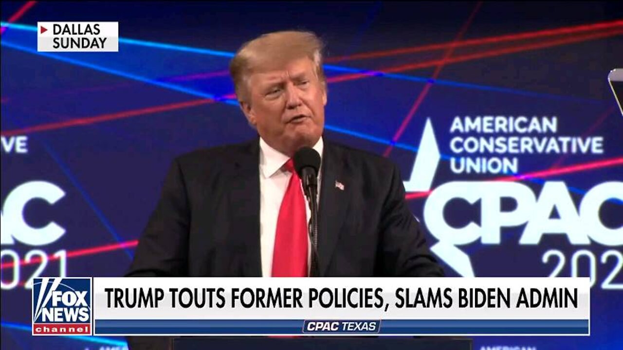 Trump hits on border crisis, critical race theory, Biden at CPAC.