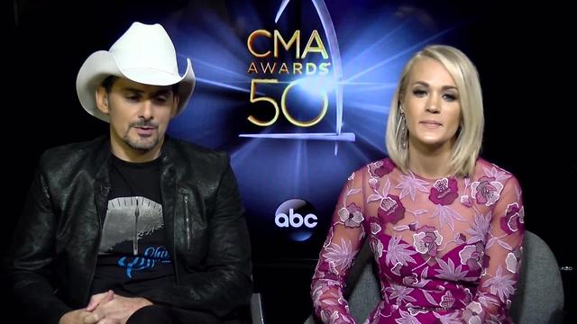 Carrie Underwood and Brad Paisley talk about their musical inspirations ahead of Country Music Awards