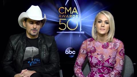 Carrie Underwood and Brad Paisley talk about their musical inspirations ahead of Country Music Awards