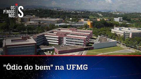 Em ato, universidade exibe boneco de Bolsonaro enforcado