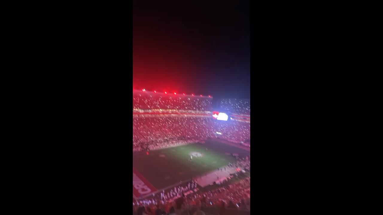 Bryant Denny’s lights vs Vandy at halftime