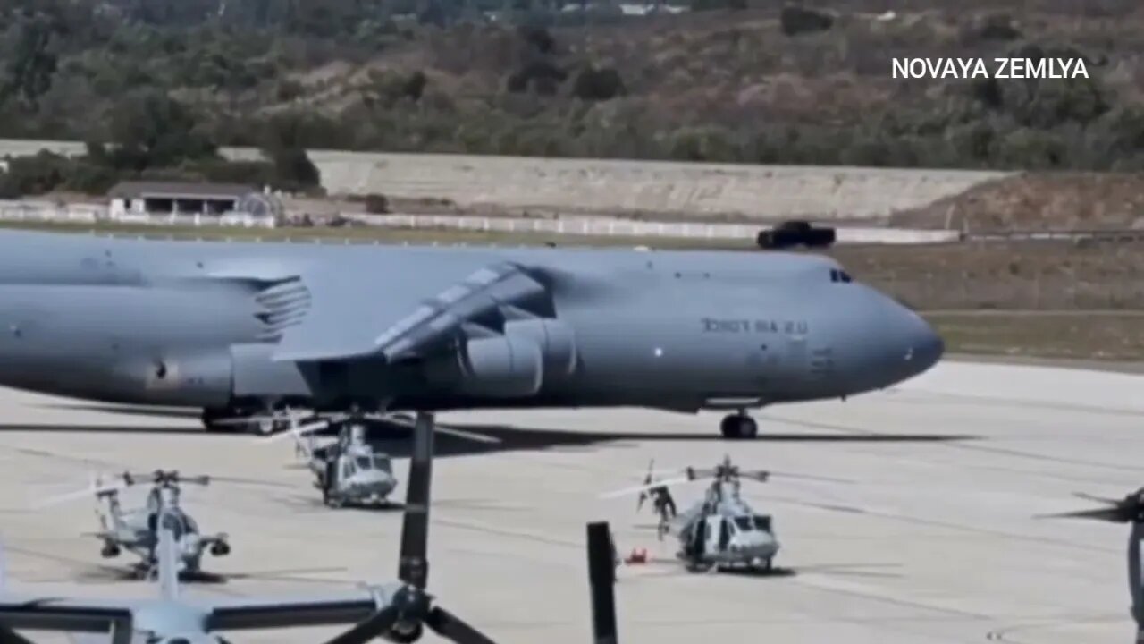 The first C-5 Galaxy that airlifted weapon supply for Israel departed the US