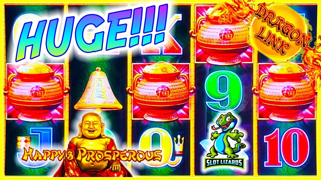 HUGE WIN DOUBLE SESSION! SO MUCH ACTION!!! Dragon Link Happy and Prosperous Slot