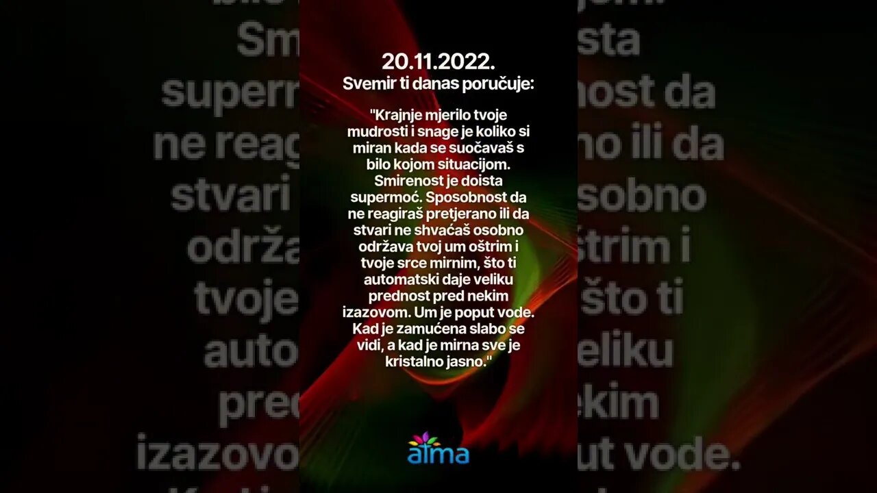 Poruka Svemira 20.11.2022. 💙