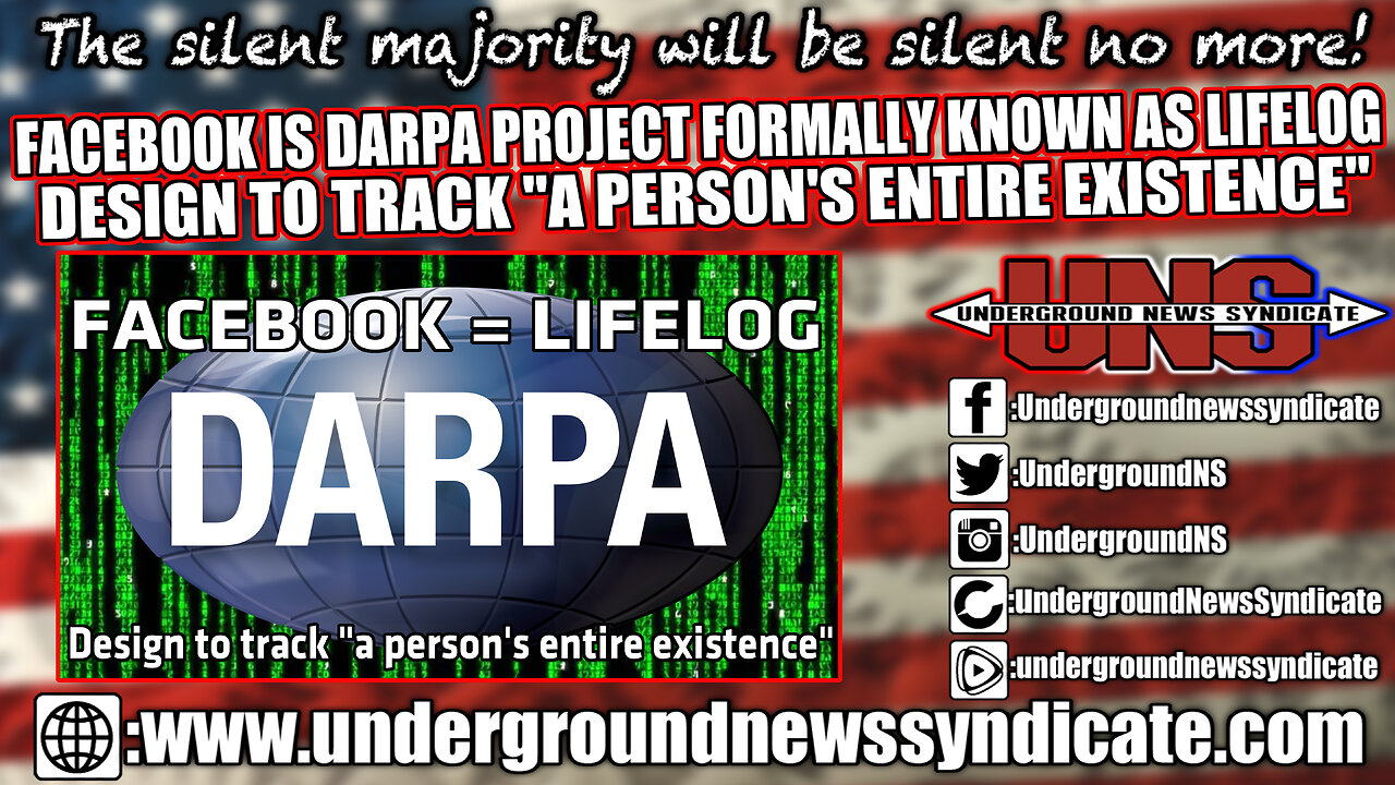 Facebook is DARPA Project Formally Known as Lifelog Design to Track "A Person's Entire Existence".