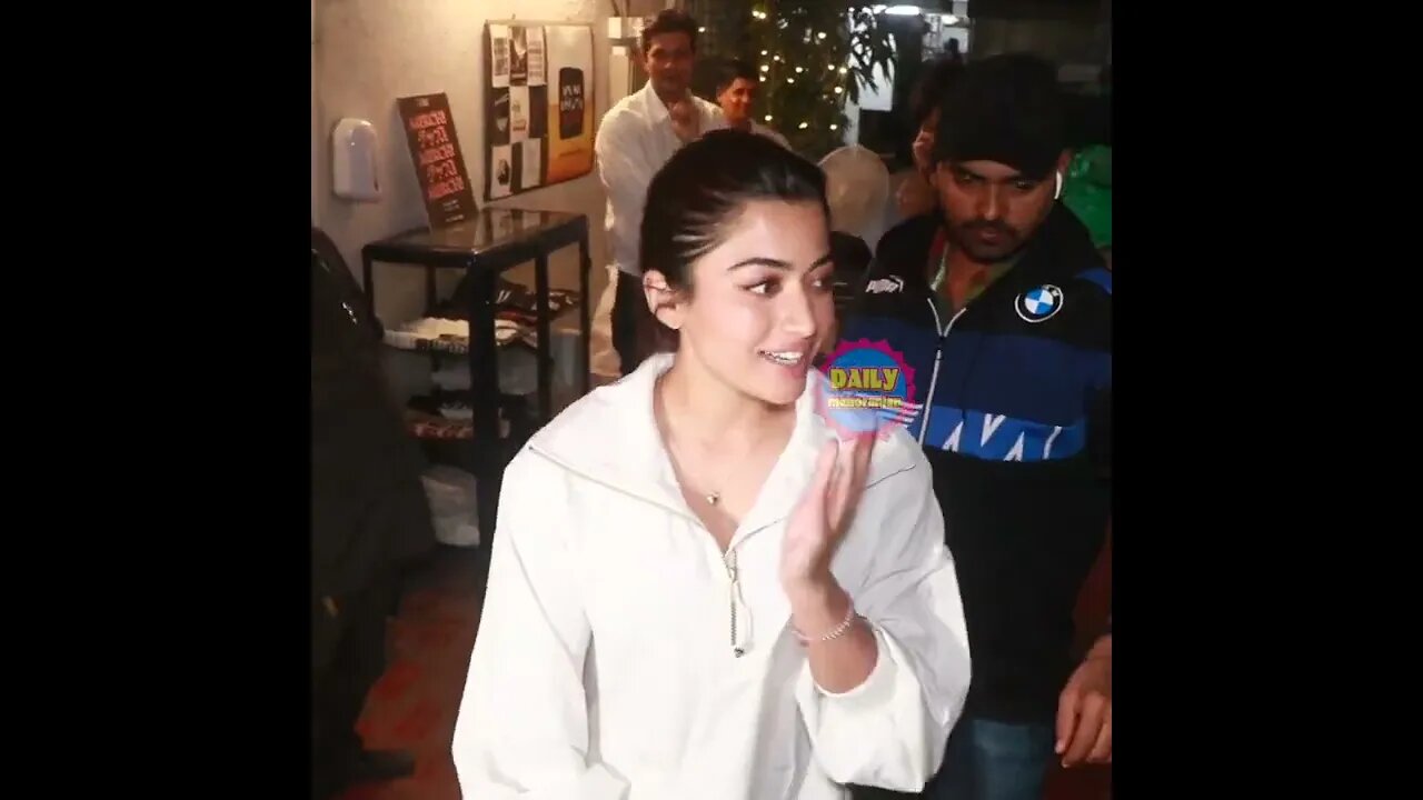 Rashmika Mandanna Spotted At Izumi Restaurant In Bandra