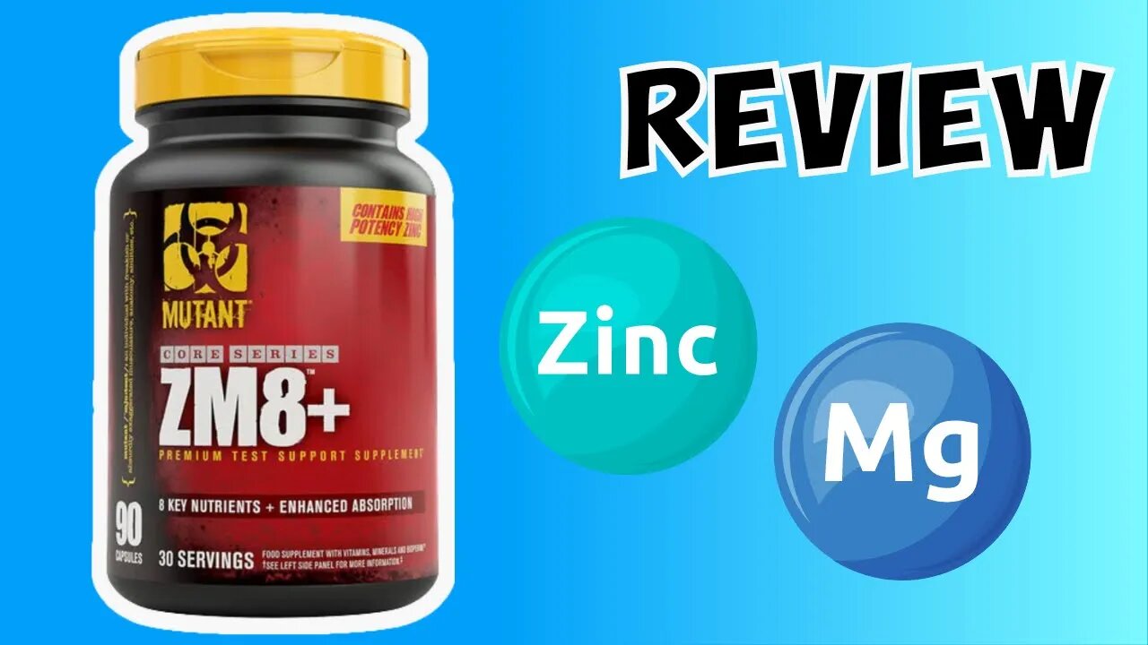 Mutant ZM8+ Zinc Magnesium Supplement review (ZMA)