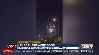 Illegal fireworks seen nightly across Las Vegas