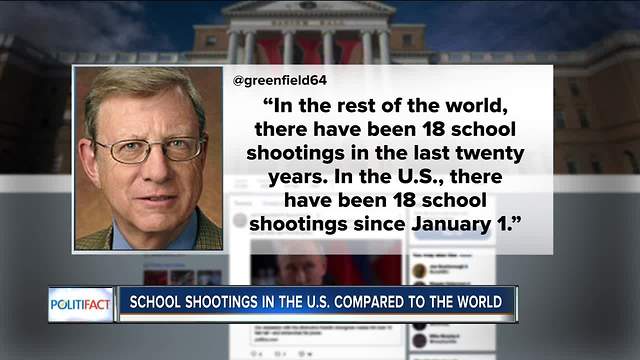 PolitiFact Wisconsin: School shootings in the U.S. compared to the world