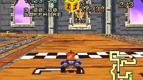 Crash Nitro Kart (GBA) - Clockwork Wumpa Relic Race Gameplay