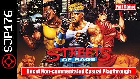 Streets of Rage (Mega Drive)—Full Game—Uncut Non-commentated Casual Playthrough