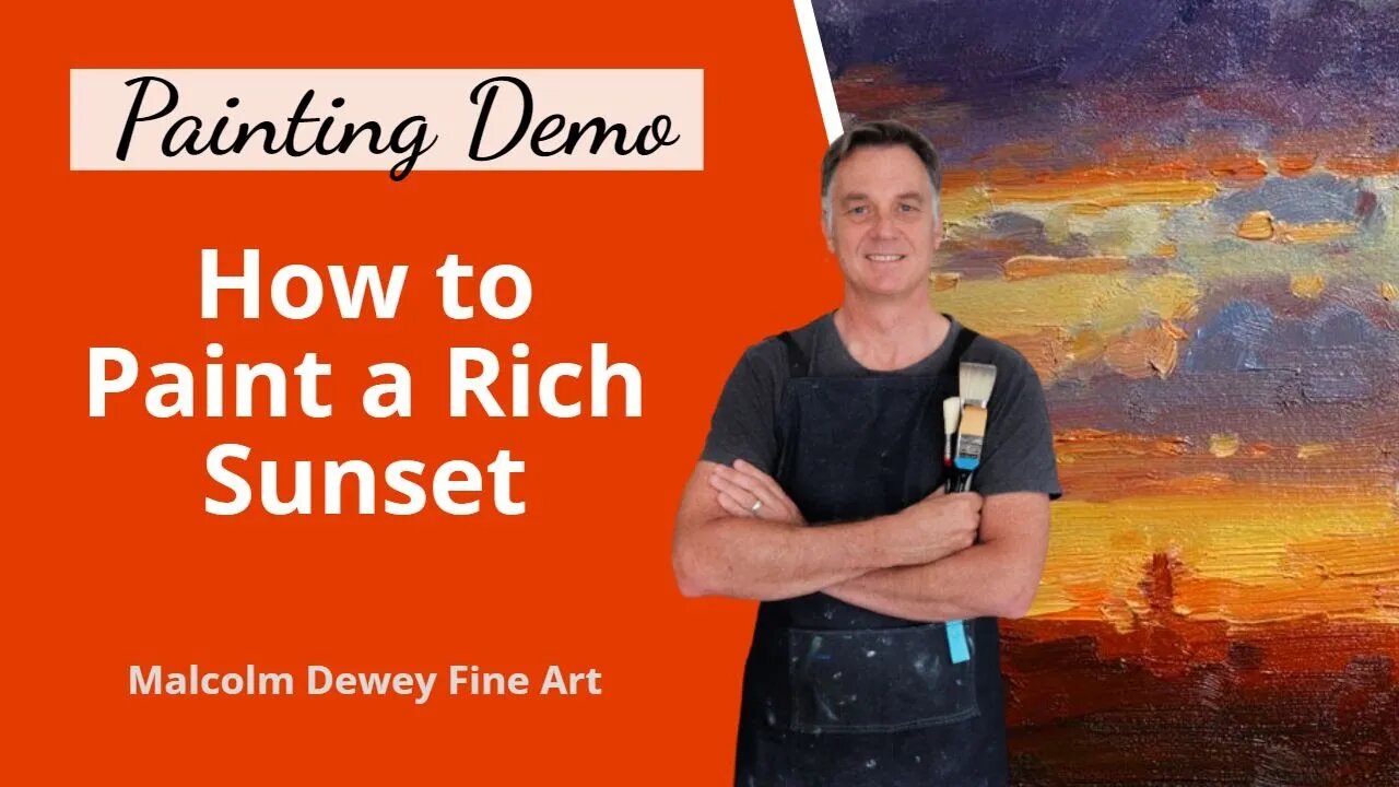 How to Paint a SUNSET in Rich Oil Colors 🎨