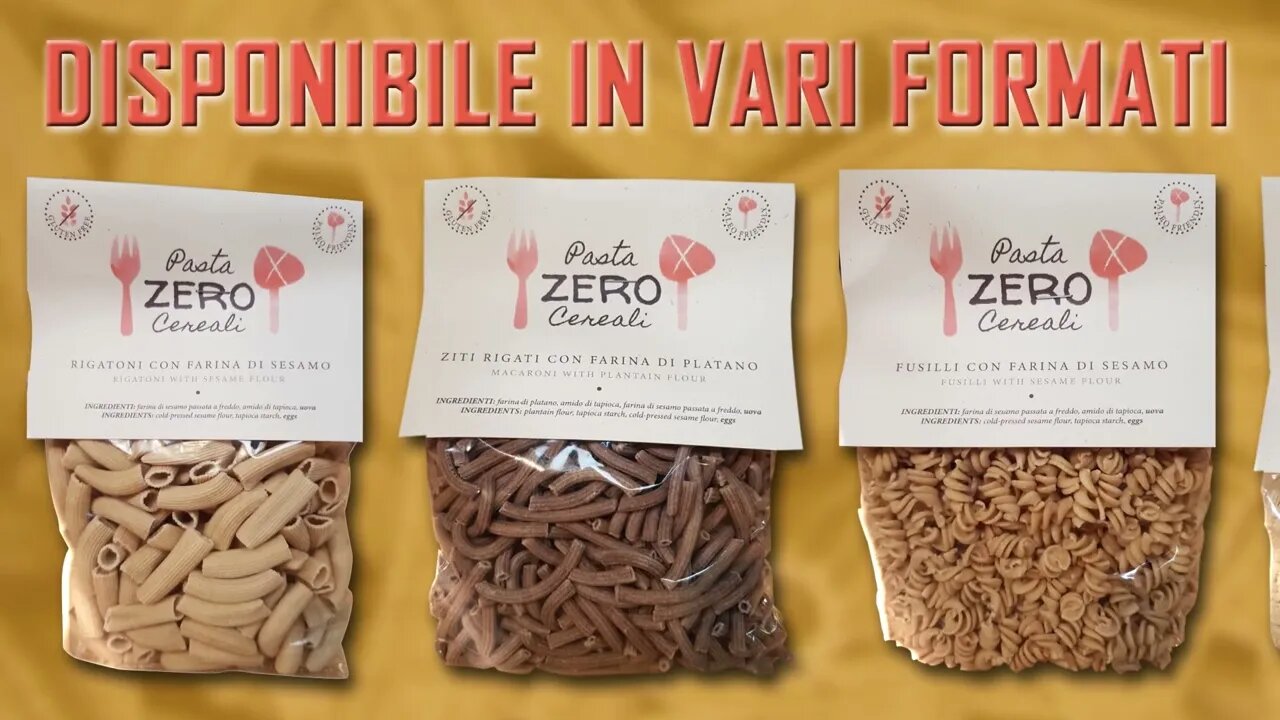 Pasta ZERO-CEREALI. Il gusto di mangiarla senza però il problema del glutine e di anti-nutrienti