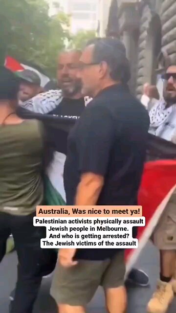 Australia - Palestinian "peaceful" demonstrators attack a Jewish man. Who did the police atrest?