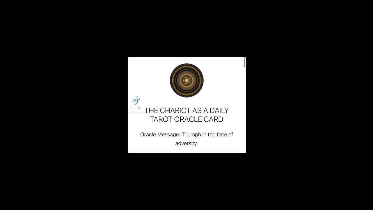 The Chariot!! Oracle Reading!!