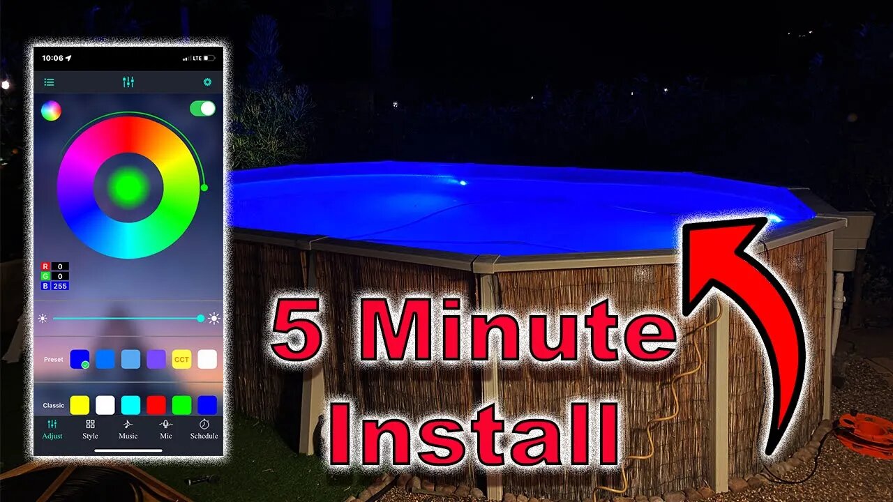 How To Install A Pool Light In An Above Ground Pool - LED Multicolor