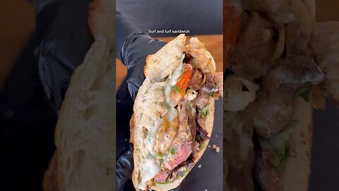 Surf and turf sandwich
