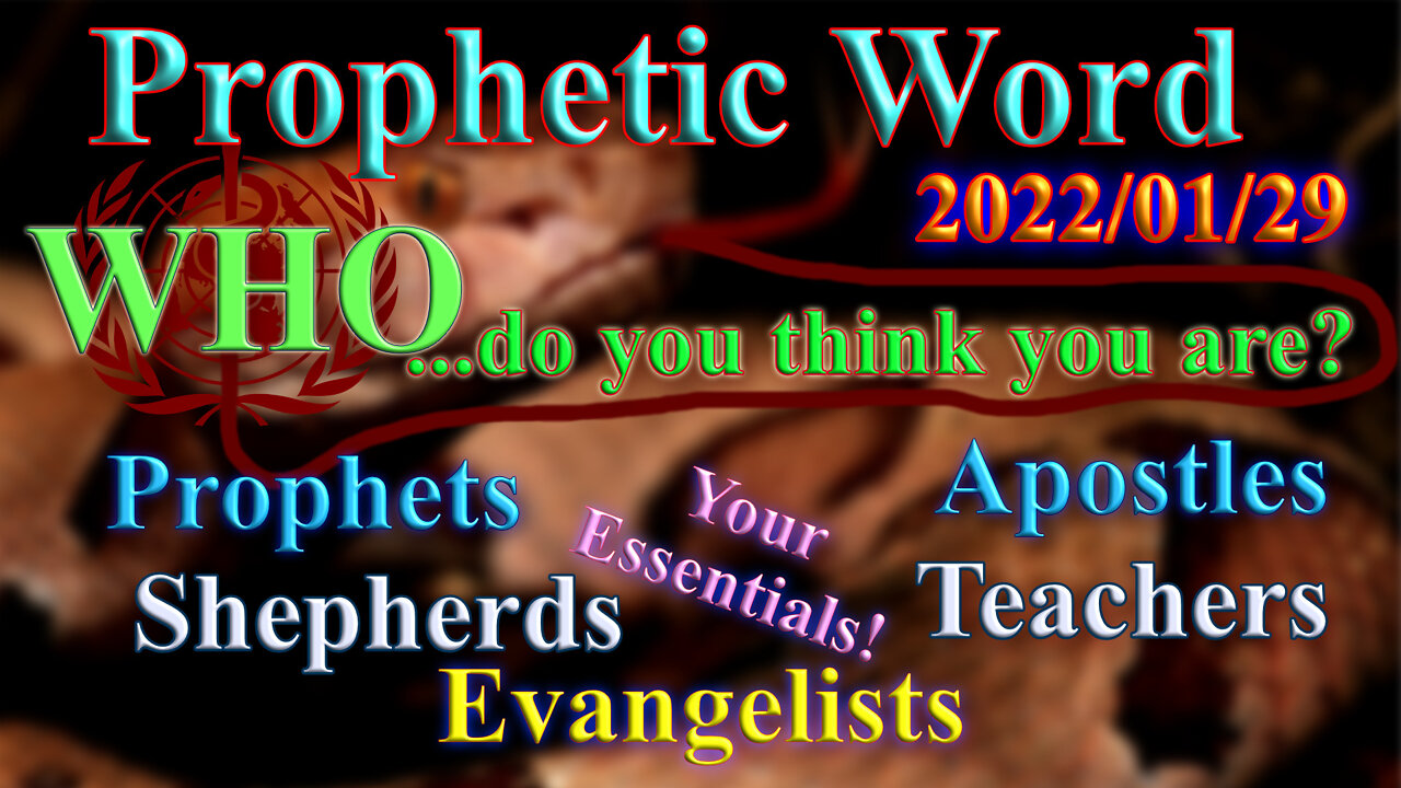 "WHO" do you think you are? The essentials of the 5 fold ministry.