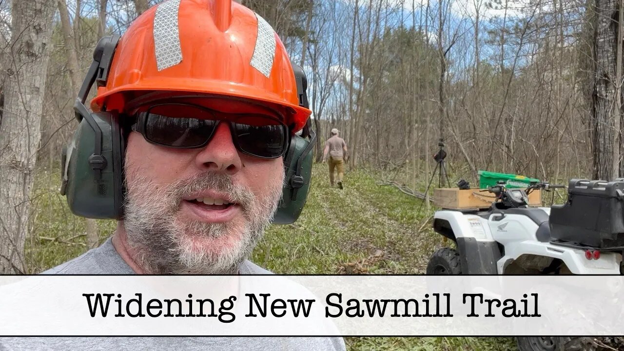 Working on New Sawmill Trailer and Guest Surprise!