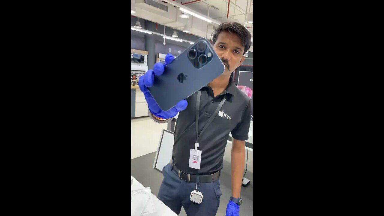 iPhone 15pro blue titanium 💙 #apple #viral #shortvideo