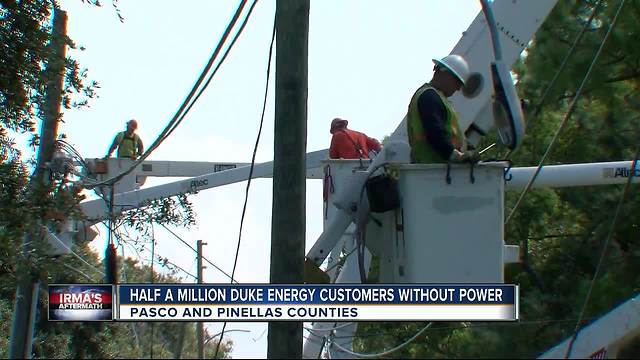 Half a million Duke Energy customers without power