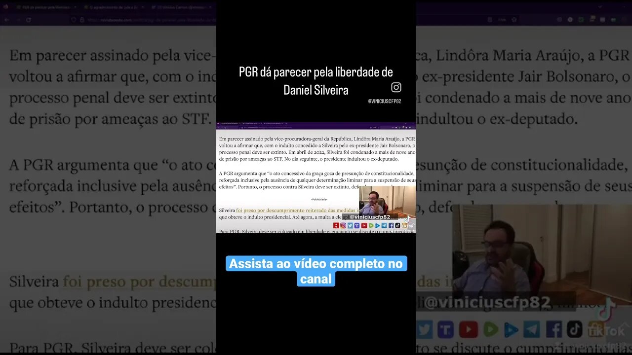 PGR dá parecer pela liberdade de Daniel Silveira