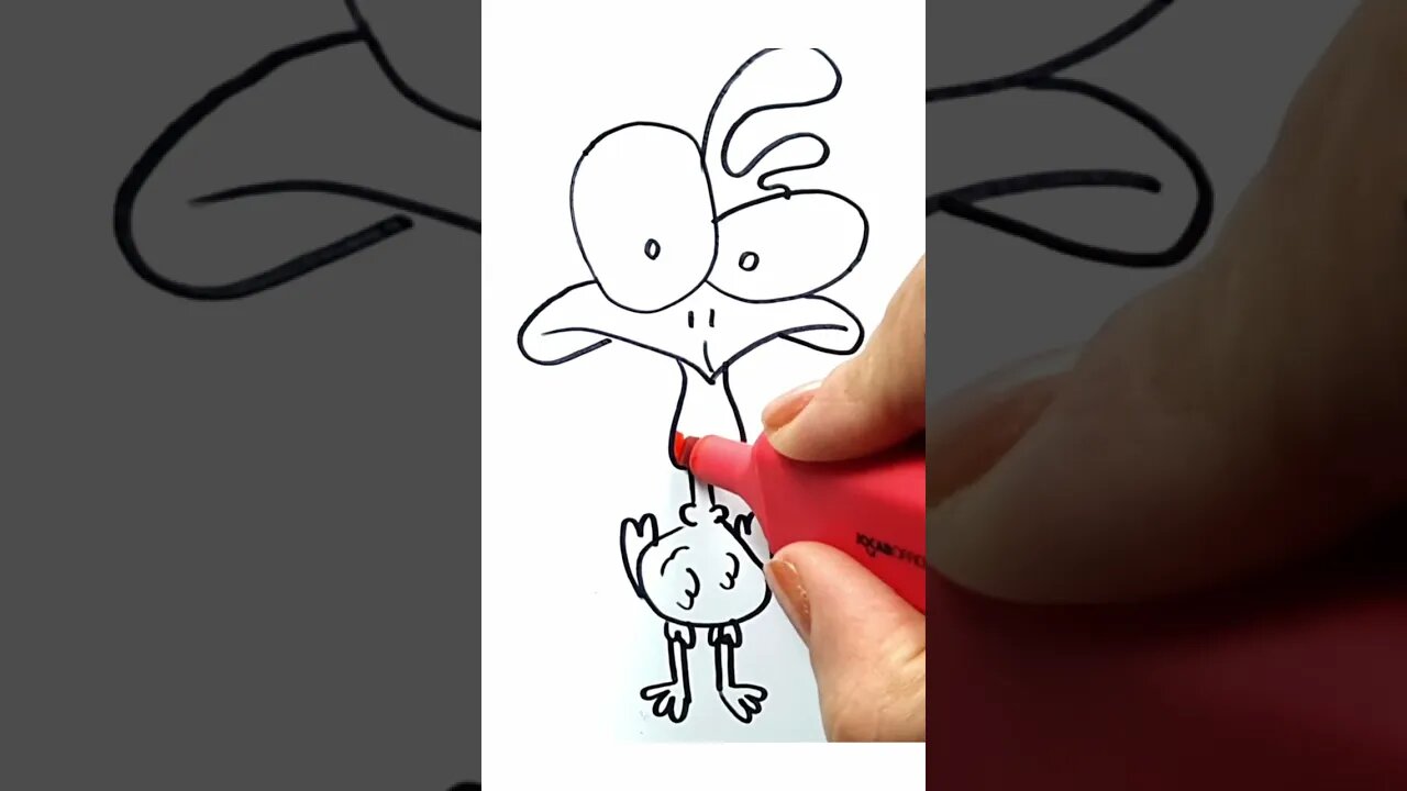 How to Draw and Paint a Crazy Chicken