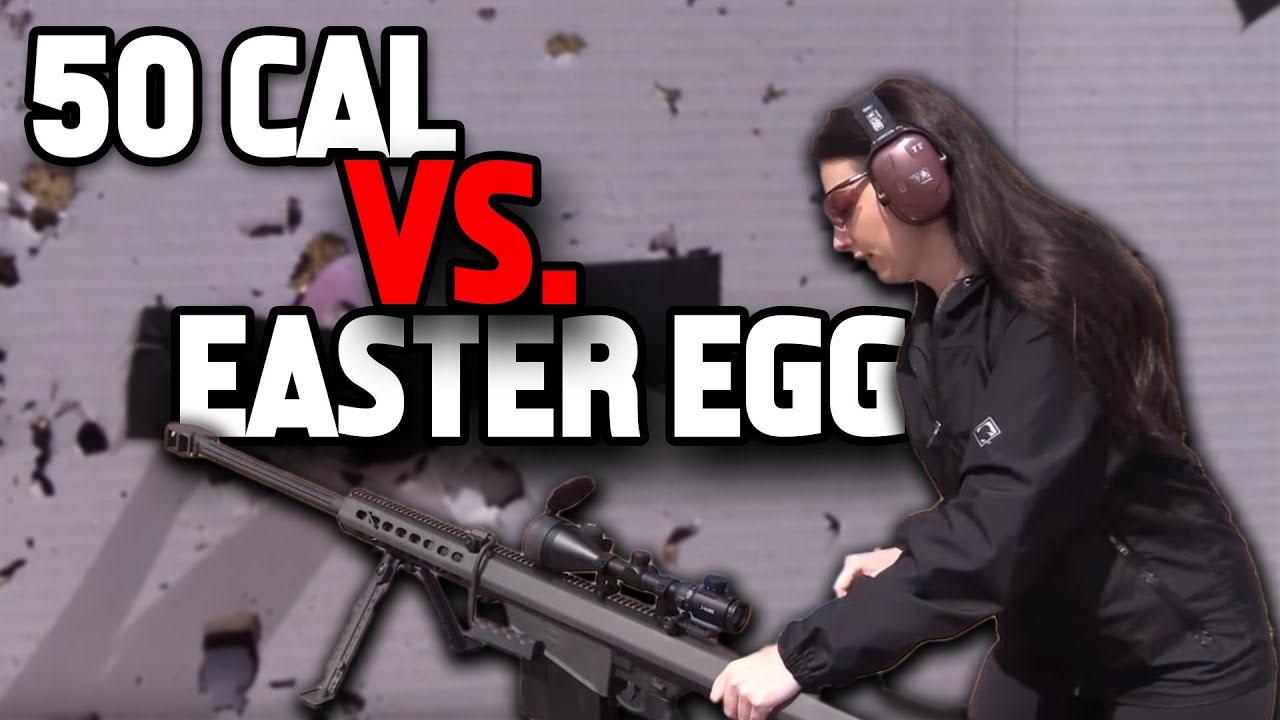 Shooting Easter Eggs with a 50 Cal