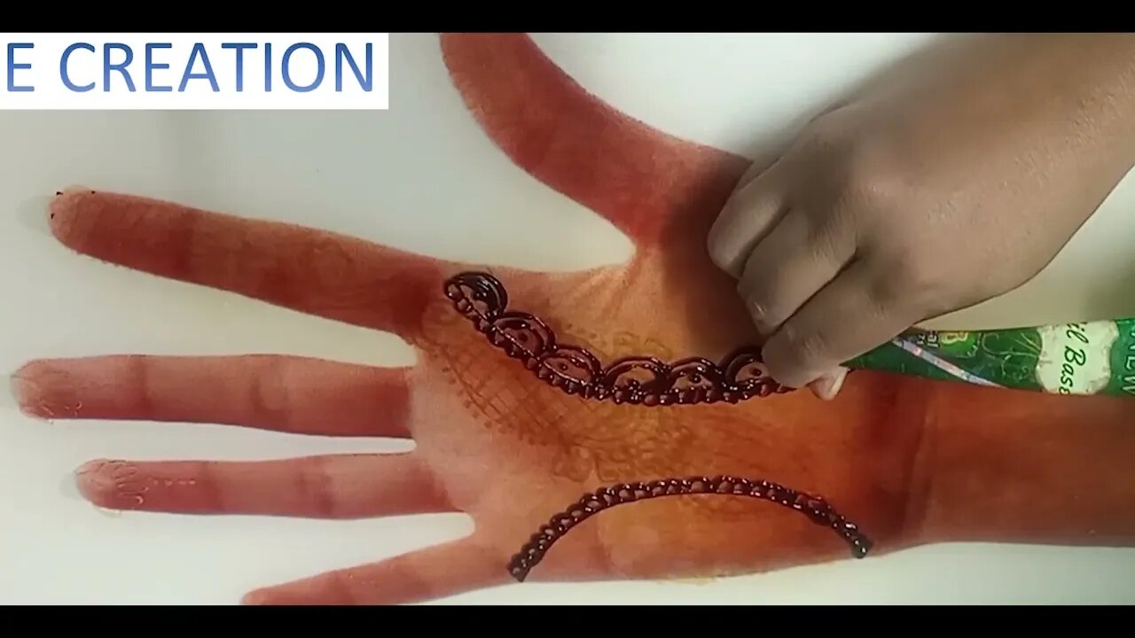 easy bharma full hand henna mehndi design