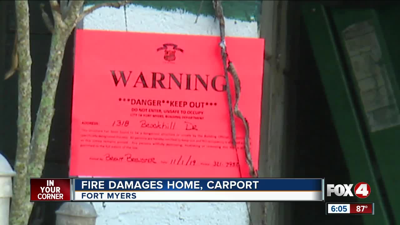 House damaged by fire in Fort Myers Friday morning