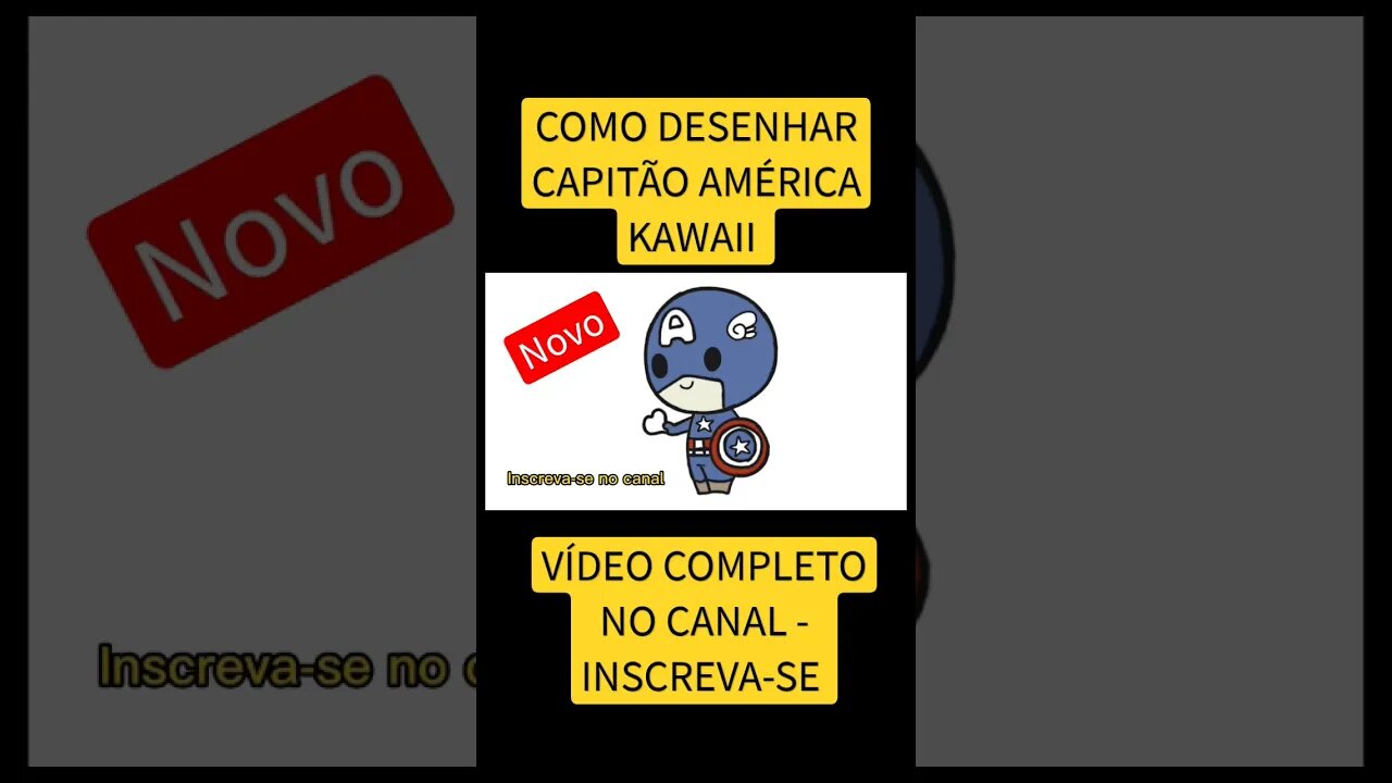 COMO DESENHAR CAPITÃO AMÉRICA KAWAII - FÁCIL #desenho #shorts #desenholivre #desenhofacil