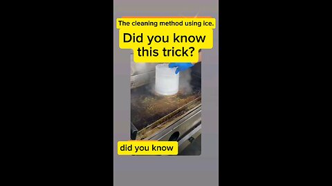 The cleaning method using ice. Did you know this trick?