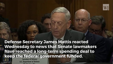 Secretary Mattis Responds After Senate Reaches Spending Deal Worth Nearly $400 Billion