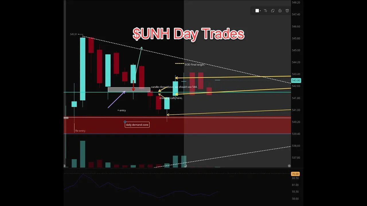 $UNH Day Trades - Technical Analysis - Options Calls / Puts