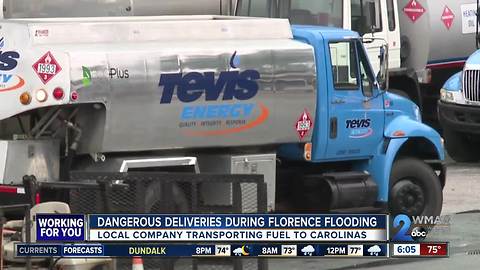 Dangerous deliveries during Florence flooding