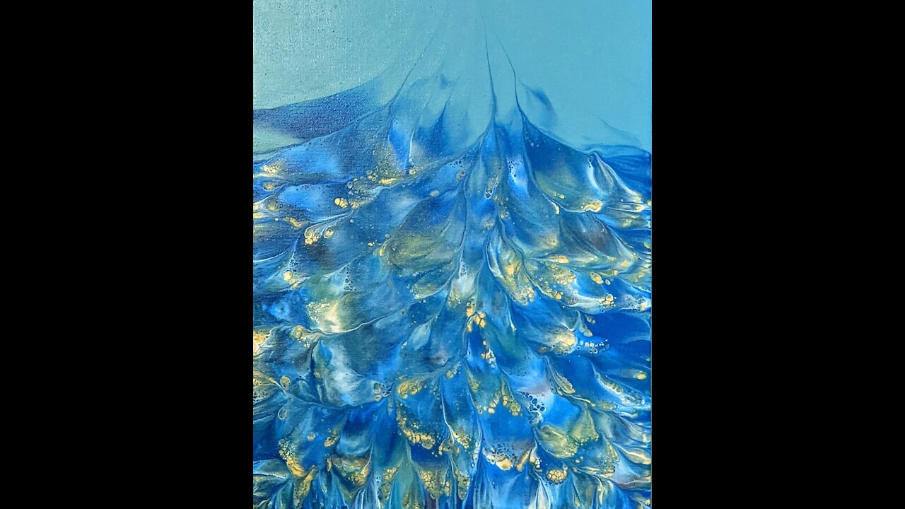 "Dipping Blues #1" - Paint Pouring Tutorial - Abstract Art