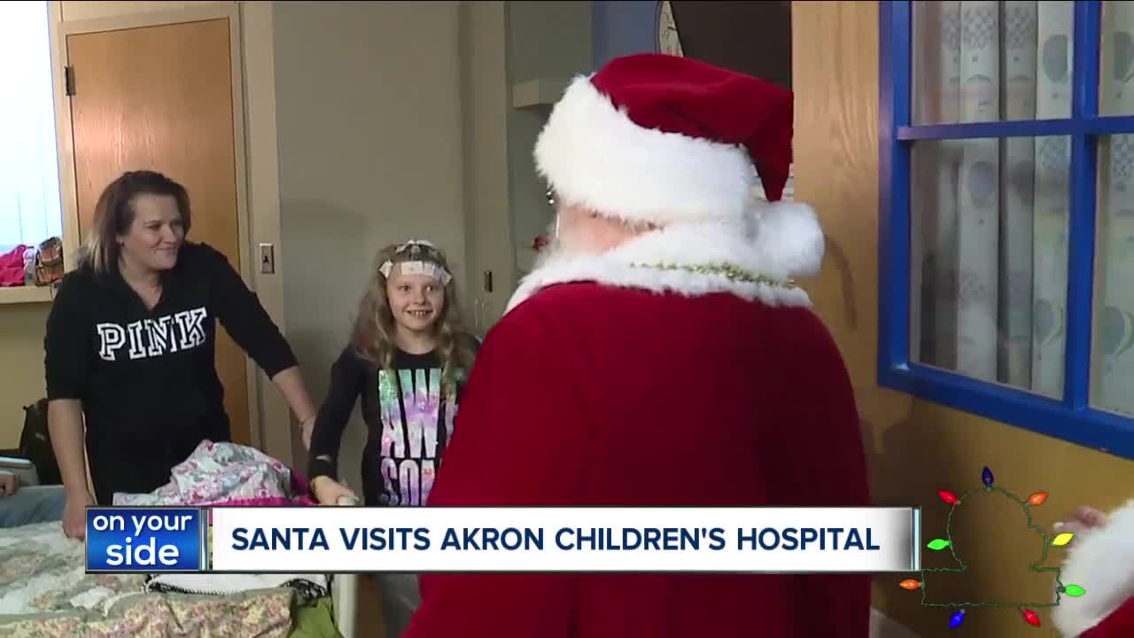 Santa brings Christmas cheer to Akron Children's Hospital