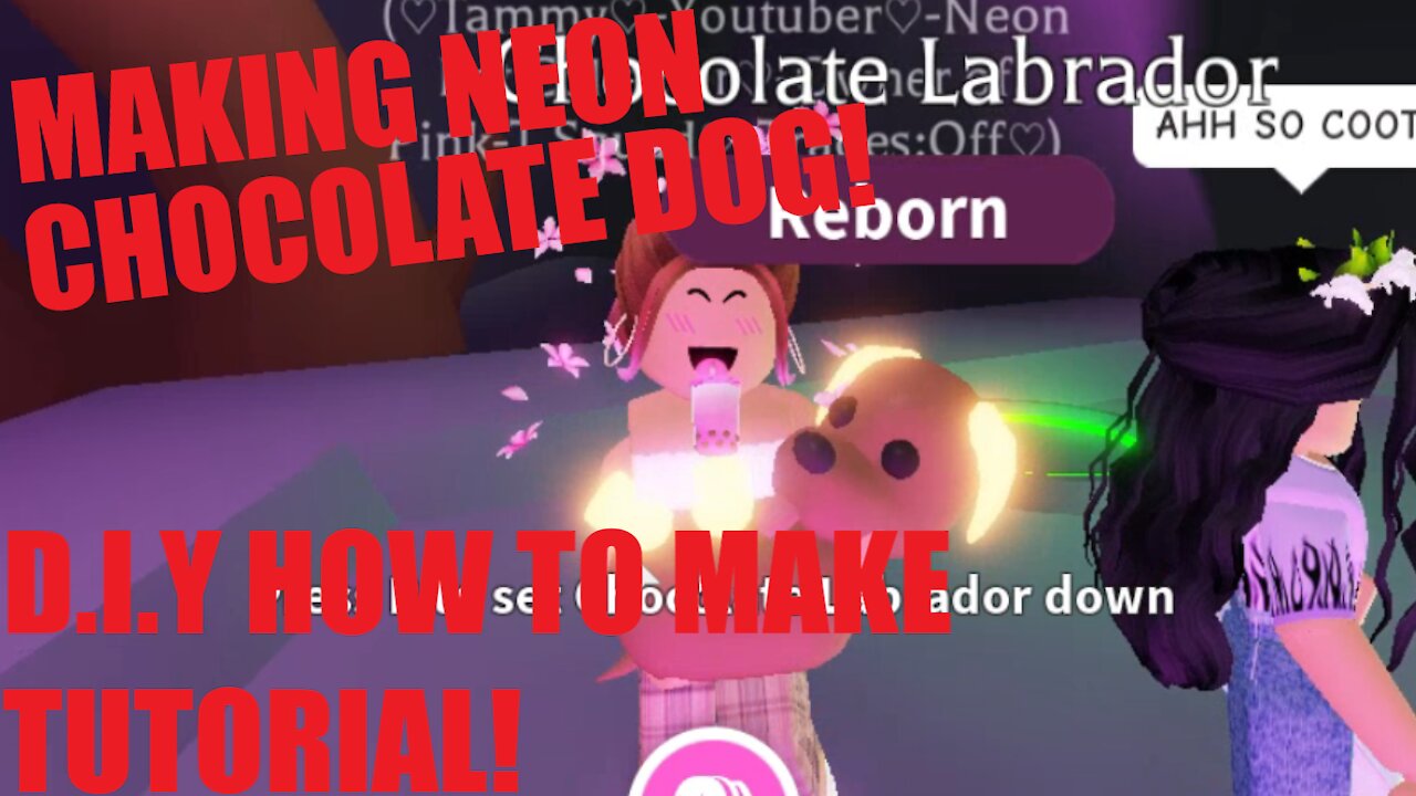 Cute dog in Roblox How to make a neon chocolate labrador