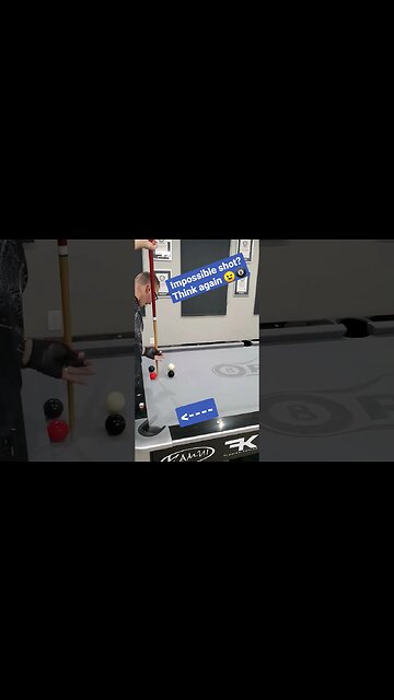IMPOSSIBLE SHOT? THINK AGAIN 😉⚪🔴